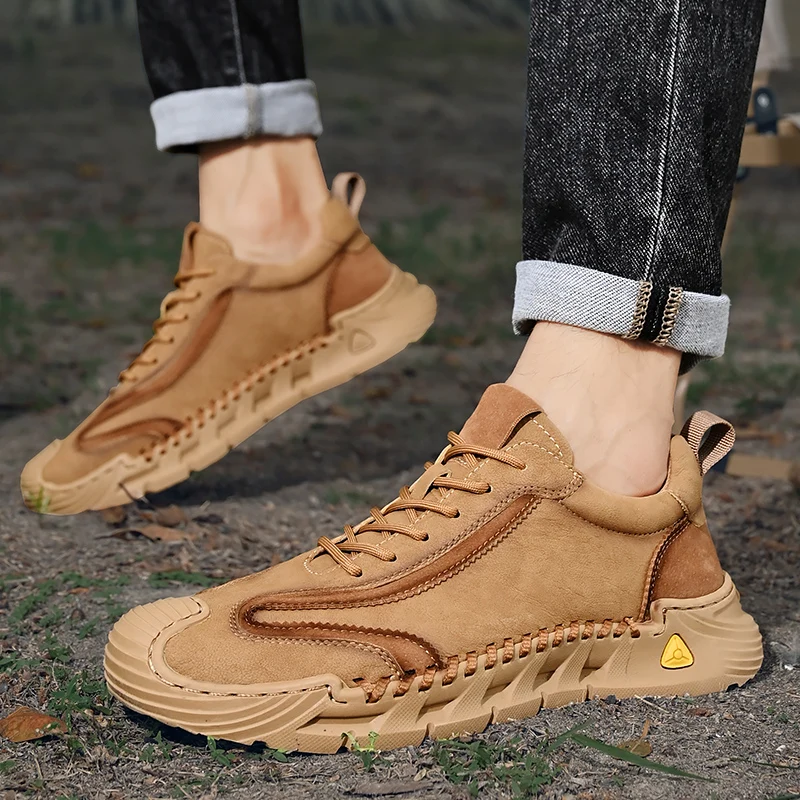 Men's Breathable Lightweight Comfortable Work Shoes Non Slip Sneakers for Outdoor  Walking image 3