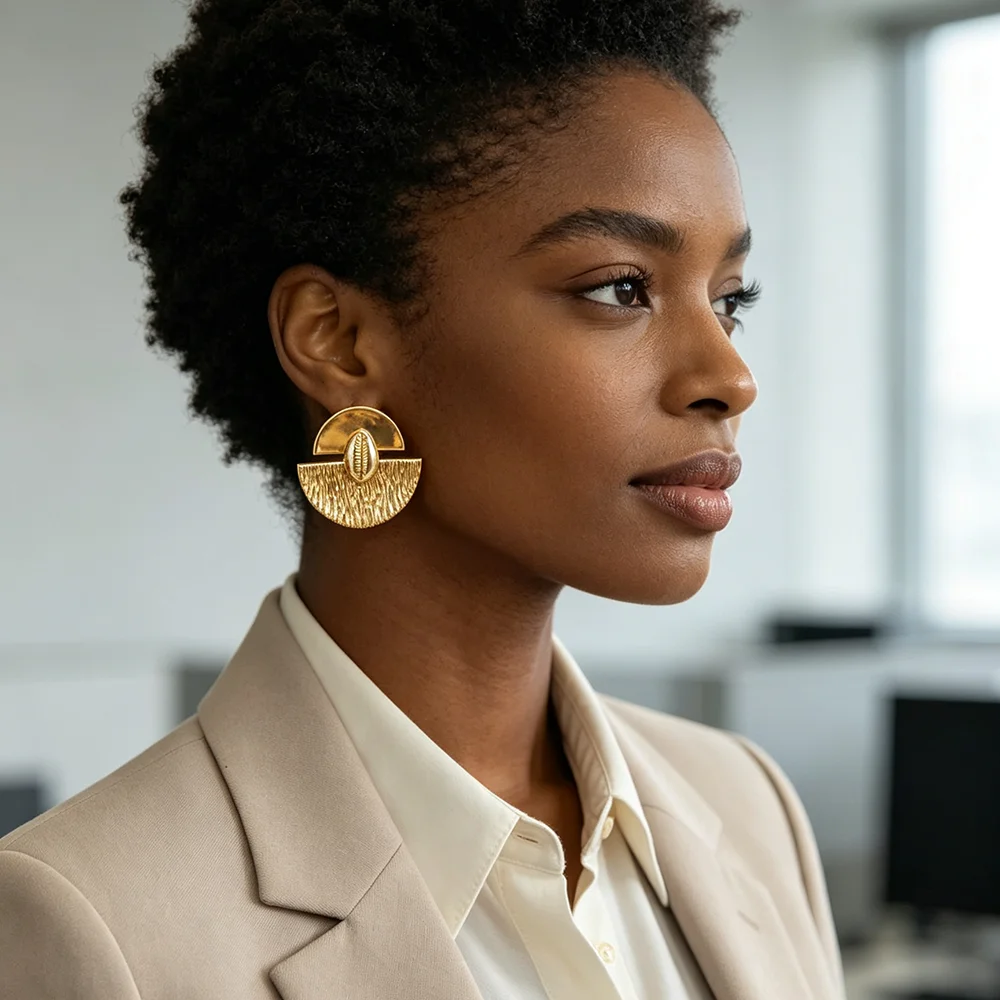 Women's African Gold Plated Jewellery Set, Elegant Gift