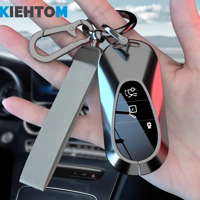 Car Key Cover Use For Mercedes-Benz E300l E-Class C-Class C260l C200l A200l Glc300l Gla200 Key Shell Buckle