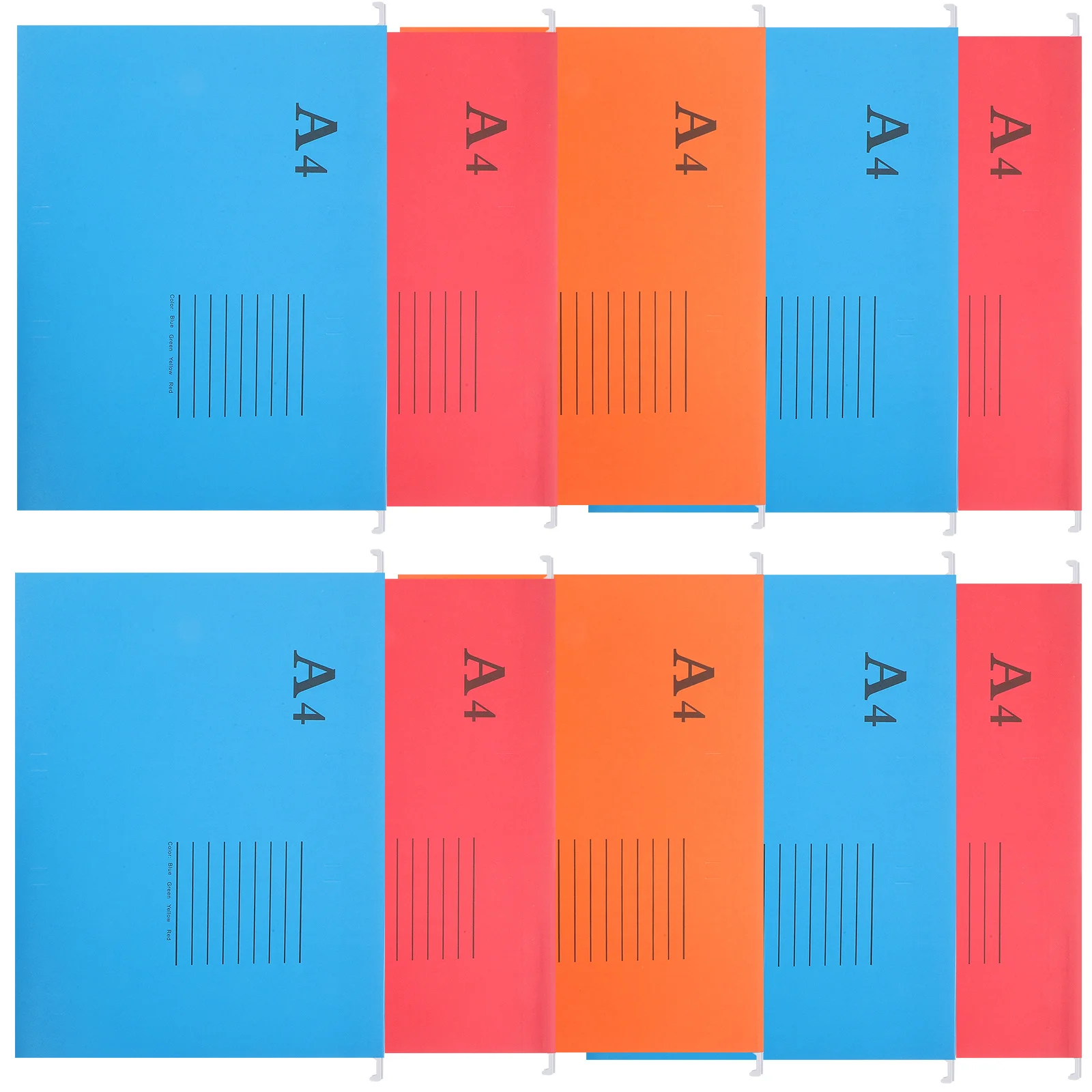 10 pcs A4 File Folder Heavy Duty Paper Hanging Files For Office Home Wide Opening Document Organizer With Labels Storage