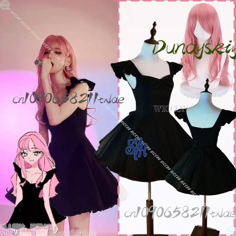

ALIEN STAGE Cosplay Mizi Costume Little Black Lolita Dress Ballroom Sexy Elegant Korean Idol Stage Kawaii Cool Goth Halloween
