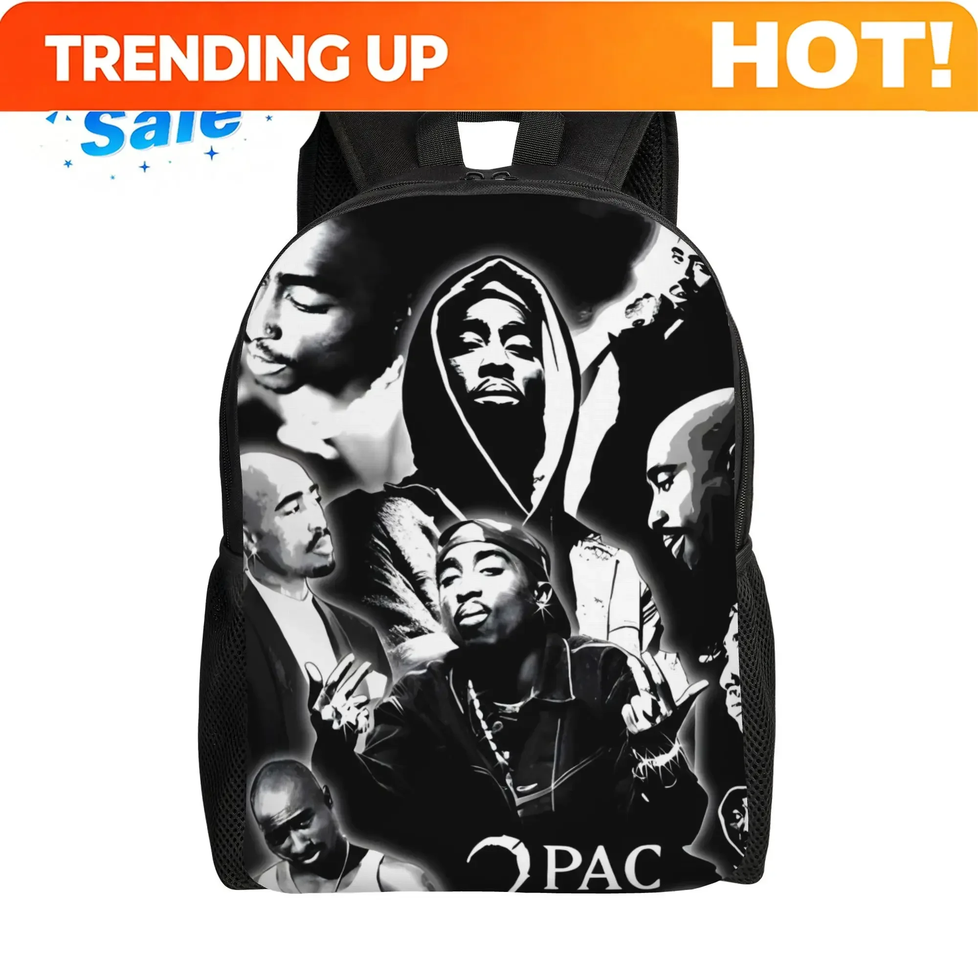 Custom Bag Tupac 2Pac Backpack - Fashionable, Single Layer, Ideal For School & Short Trips, Hand Washable, Backpack For School