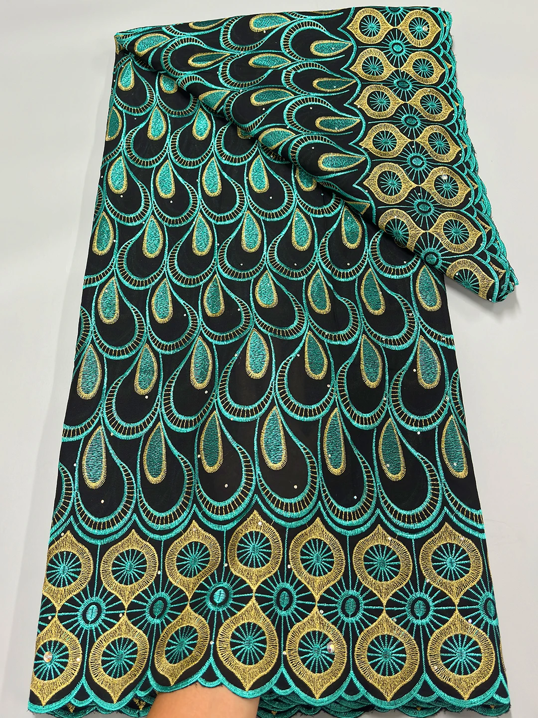 

Африканская хлопковая кружевная ткань 2025, высокое качество, вышитая нигерийская швейцарская вуаль, кружевная ткань, французские материалы для вечерних платьев для женщин