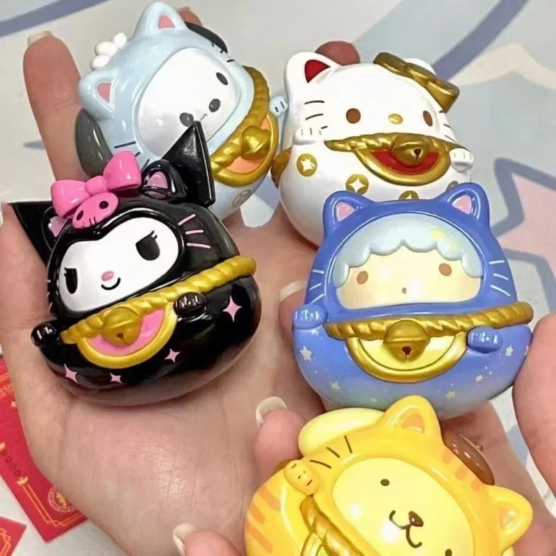 

5pcs Kawaii Sanrio Anime Hello Kitty Kuromi Decompression Toys Cute My Melody Slow Rebound Creative Press Doll Children Gifts