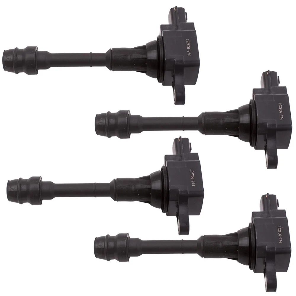 4 Ignition Coil for Nissan X-Trail Xtrail T30 T31 2.5L QR25DE 01-2009  22448-8H315 224488H300 3 Pins Front