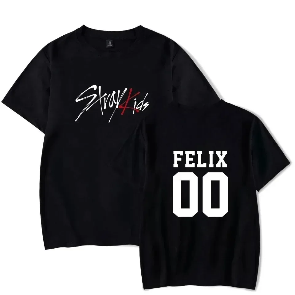 Trend Kpop Stray Kids Letter T Shirt SKZ Women T-shirt Straykids Seungmin FELIX HYUNJIN JEONGIN MINHO Short Sleeve Female Shirt