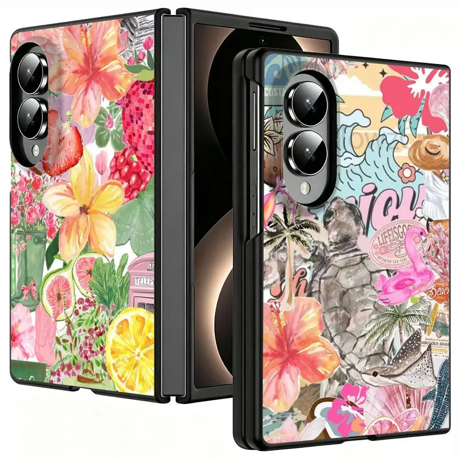 Shell Capa Phone Case for Samsung Galaxy Z Fold8 Wide ZFold8 Z Fold 8 ZFold Wide Creative Pattern Art