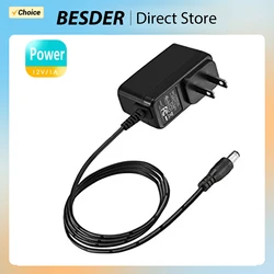 BESDER AC 100-240V Input DC 12V 1A Output Power Supply EU Plug Power Adapter Charger For CCTV Security Ip/AHD/Analog Camera