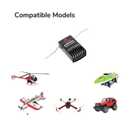 Spektrum AR6100 DSM2 6CH Rx Microlite Receiver for JR DX6 DX7 DX8 Transmitter RC Airplane Helicopter Drone FPV Racing