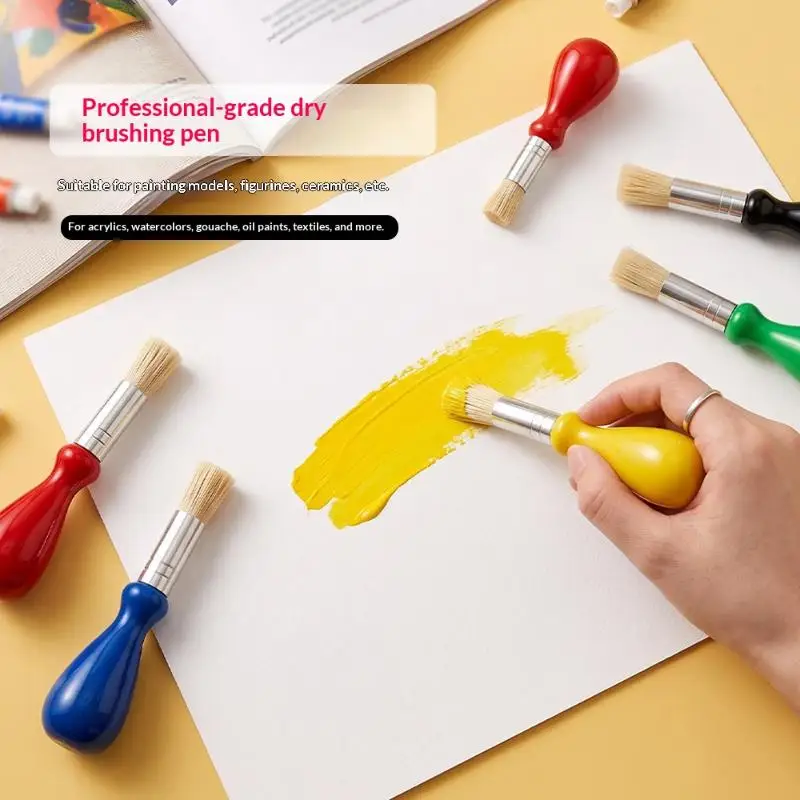 4/6Pcs Paint Brush Painting Brush Plastic Set For Ergonomic Convenient Artist Tools Child Professional Watercolor