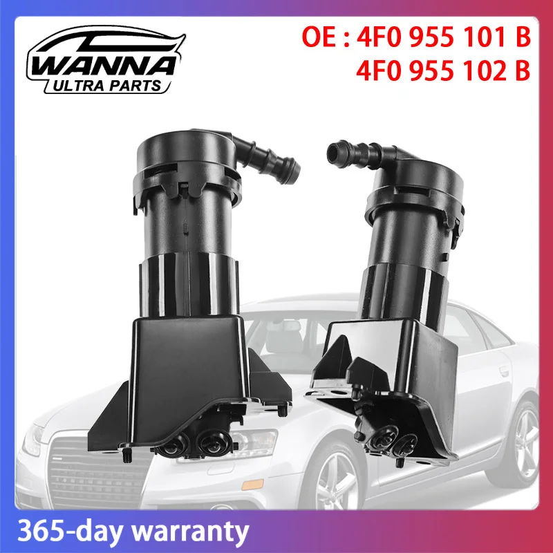 

OE 4F0955101B 4F0955102B Left Right Headlight Washer Lift Cylinder Spray Nozzle Jet for Audi A6 C6 / A6 C6 Avant 2009 2010 2011