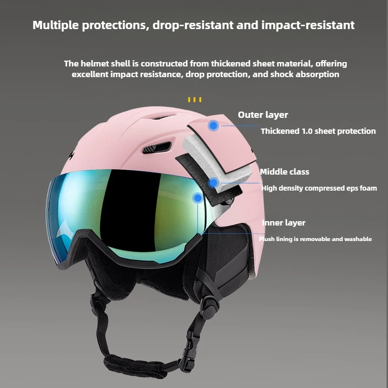 유니섹스 스키 헬멧 CE-EN1077 / ASTM-F2040 인증 통기성 따뜻한 스노보드 안전 헬멧 도매 스포츠 안전 장비