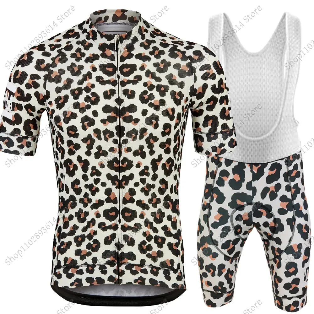 2024 LEOPARD Cycling Jersey Set Men Clothing Short Sleeve Kit Road bike Shirt Bicycle Bib Shorts MTB Radtrikot