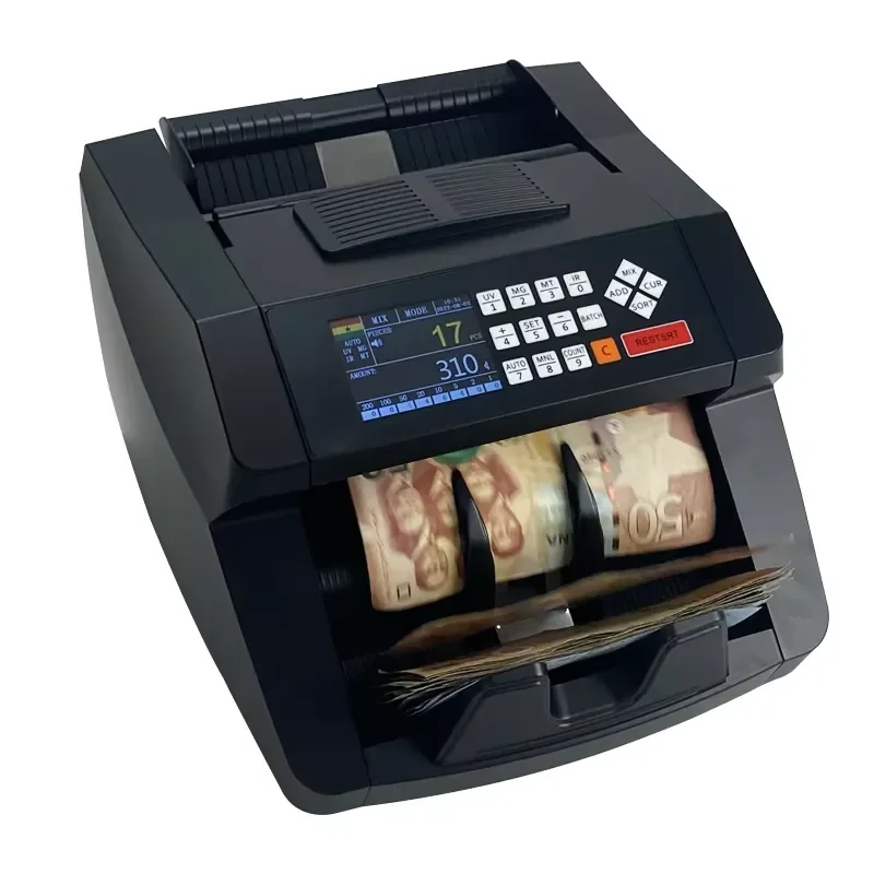 【2026】 UV MG MT IR Image Ghana Cedis Mixed Amount Counter GHS Bill Notes Counting Machine Indian Rupee Currency Counter