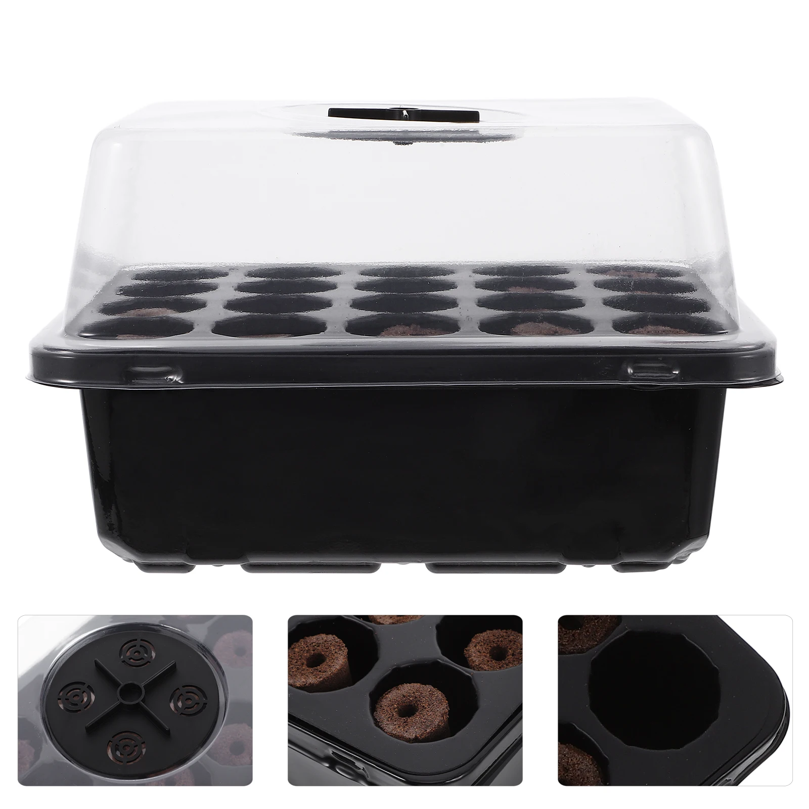 

1 set 20-Cell Pp Propagator Greenhouse Grow Trays Plant Germination Container Grow Trays Starter Cups For Greenhouse