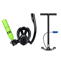 DIDEEP 0.5L Plus New Snorkelling Mask, Adapter, Oxygen Tank, Breathing Diving Equipment, Breathing Oxygen Cylinder, Pump