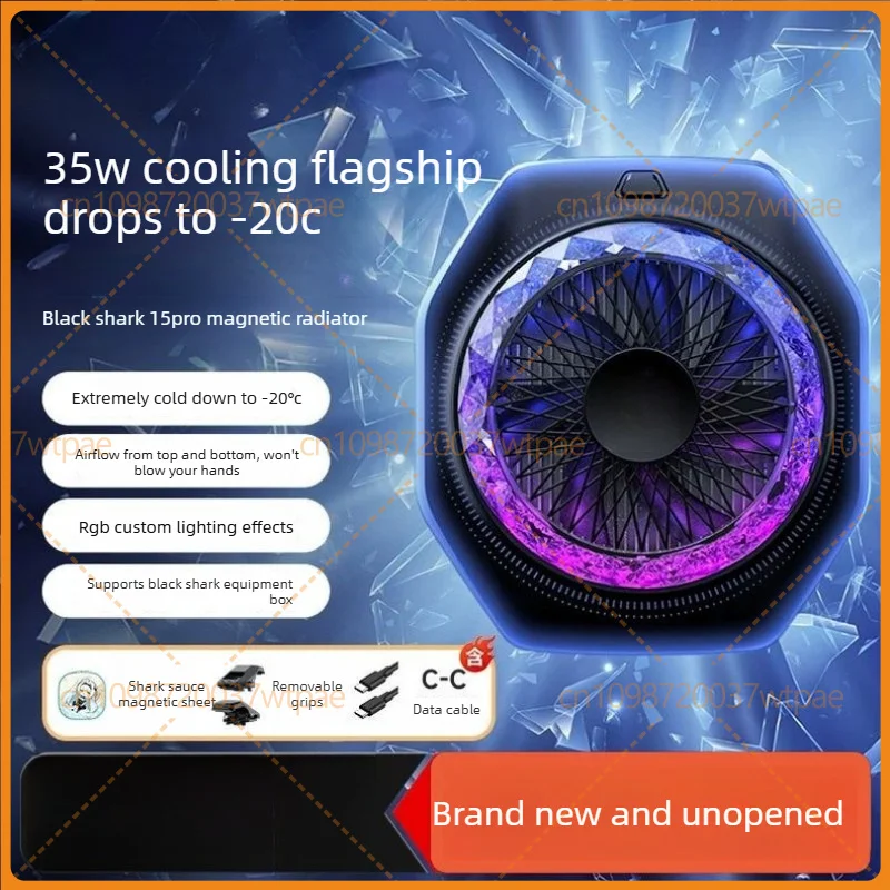 For BlackShark Magnetic Cooler 5Pro, Semiconductor Phone Cooling Back Clip, Gaming Radiator for iPhone, Flydigi, RedMagic