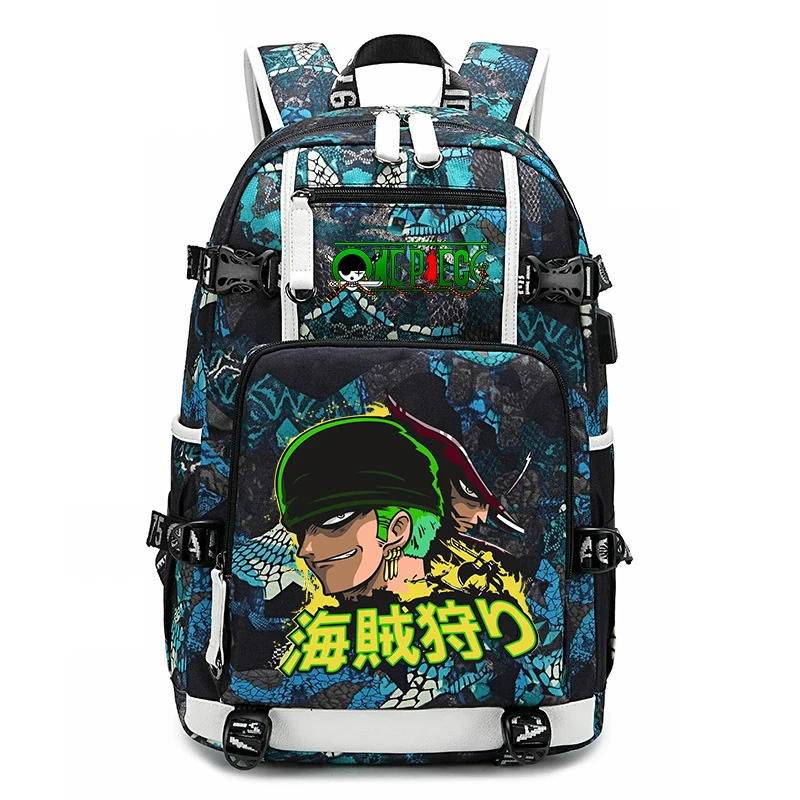 one-piece-zoro-printed-school-backpack-large-capacity-student-bookbag-for-kids-teens-lightweight-travel-daypack