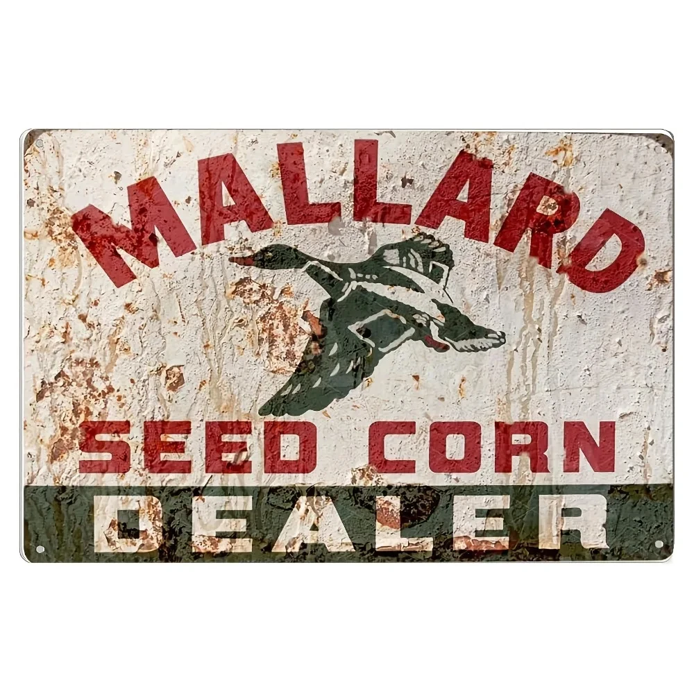 Vintage Corn Seed Dealer Metal Sign |   8x12inch Farmhouse-Style Iron Wall Decor, Suitable for Rustic Style Decoration.