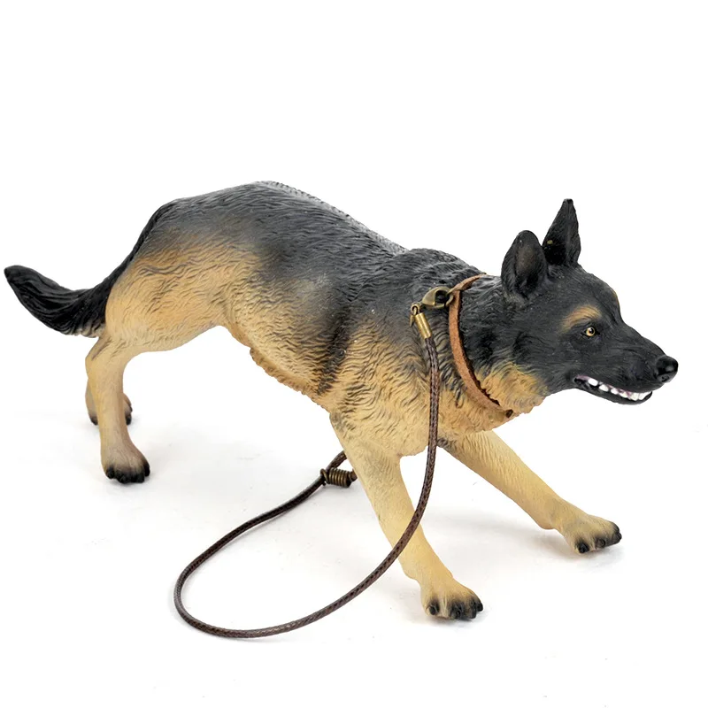 Escala 1/6 simulado cão de polícia pastor alemão ação brinquedos figura acessórios com caixa varejo