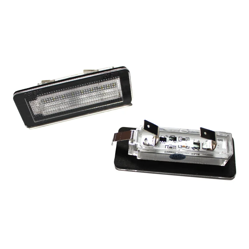 2 قطعة Canbus 18 SMD لوحة ترخيص مُضاء رقم ضوء مصباح خطأ مجاني لبنز الذكية Fortwo كوبيه للتحويل W450 W451 W453 #4