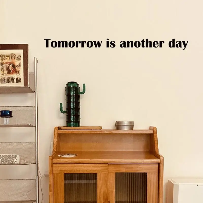 �Tomorrow Is Another Day“-Aufkleber im nordischen Stil, englische Buchstabenaufkleber, Schlafzimmer, Café, Dekoration, Wand, inspirierend, Englisch – Detail 6