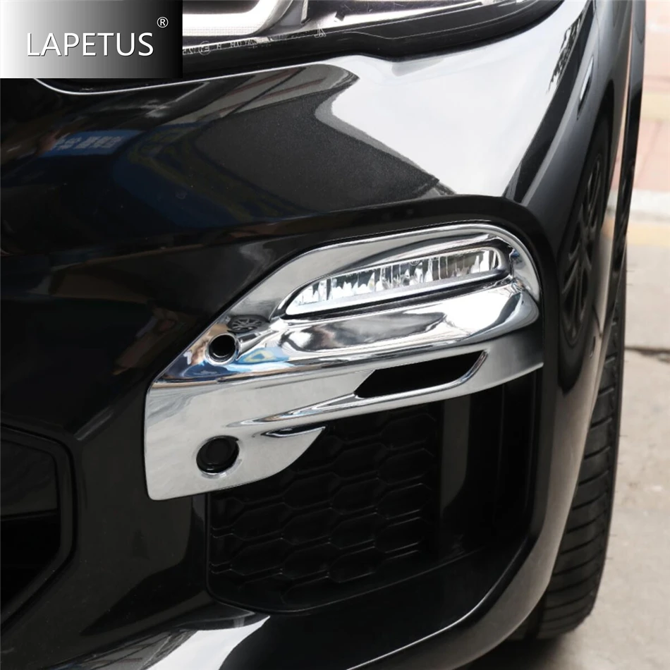 

Auto Front Fog Bumper Lamps Lights Frame Decor Protection Cover Trim For BMW X5 G05 2019 - 2024 ABS Chrome Exterior Accessories
