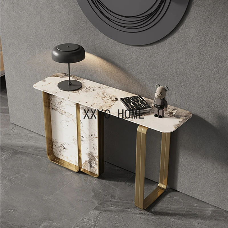 

Italian Light Luxury Console Tables Simple Modern Wall-Side Table Console