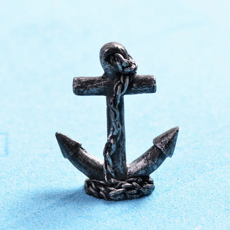 Simulated Anchor Figures Sea Sand Decoration Miniature Figurine fairy garden statue Moss micro landscape ornaments resin