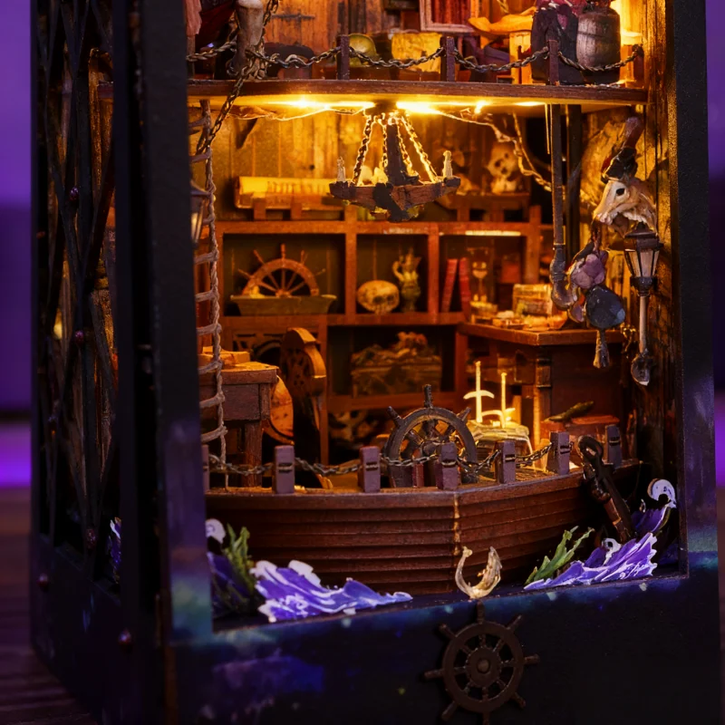 كابينة غلاف بحري من OUZEY، سفينة قرصان خشبية ثلاثية الأبعاد يمكنك صنعها بنفسك، حرفة مغامرة البحر العالي للمراهقين #3