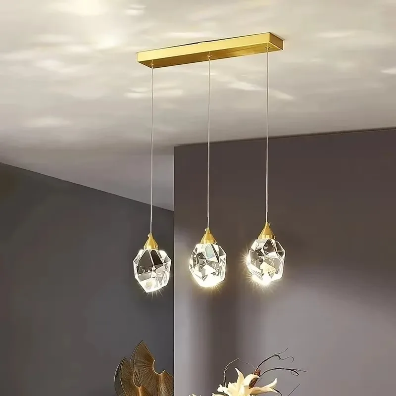 

Nordic Crystal chandelier for home decor Living Room Bar Hanging Lustre For Bedroom Bedside LED Lights Indoor Lighting lights