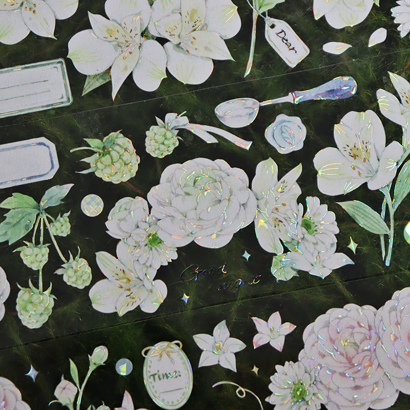 OKMT Collage Card Making Journal Decorative Masking Pet Washi Tape shell Luster