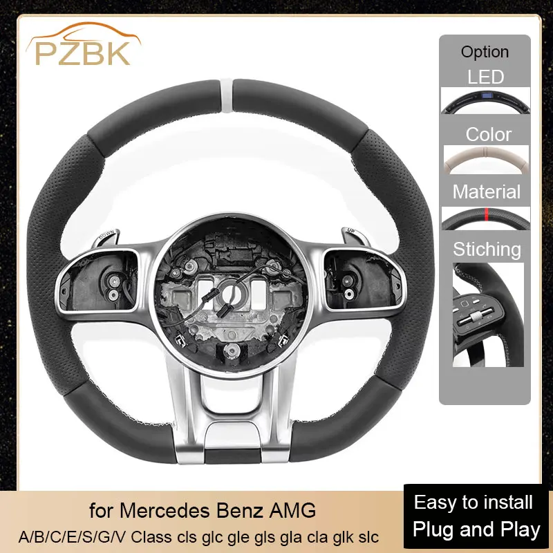 

Upgrade Car Steering Wheel for Mercedes Benz AMG W213 W221 W222 W464 W204 W205 W206 A B C E S G V Cls Glc Gle Gls Gla Cla Glk