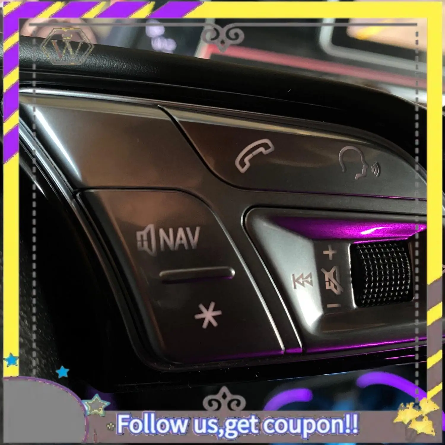 

ABXV-Car Steering Wheel Buttons Trim Cover Stickers For- Q3 Q5 A1 A3 8V A4 B9 B8 A5 A7 2018 High Version Car Styling