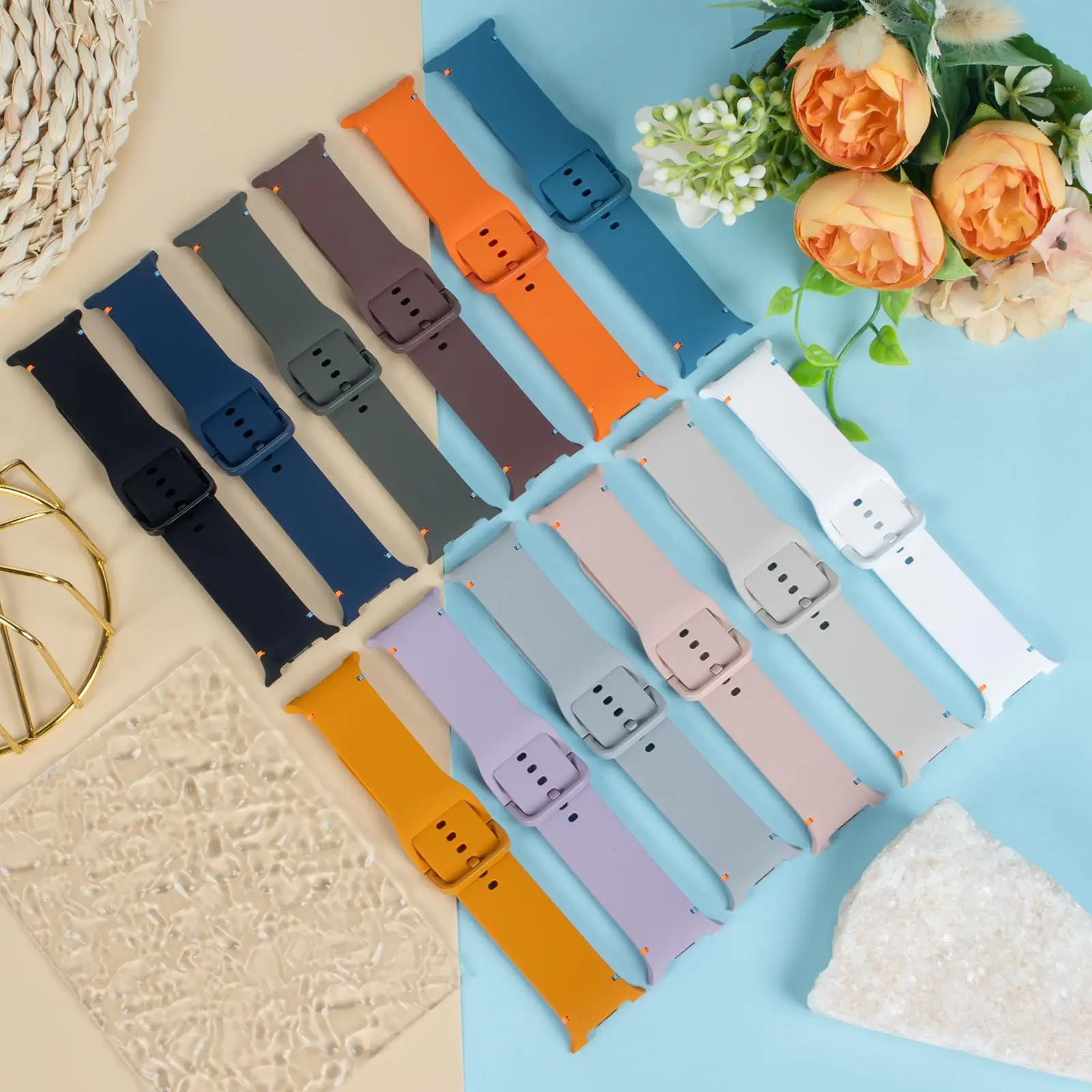 حزام سيليكون لساعة سامسونج جالاكسي 8 ملحقات حزام الساعة الذكية المطاطية بدون فجوات سوار لساعة سامسونج 8 الكلاسيكية