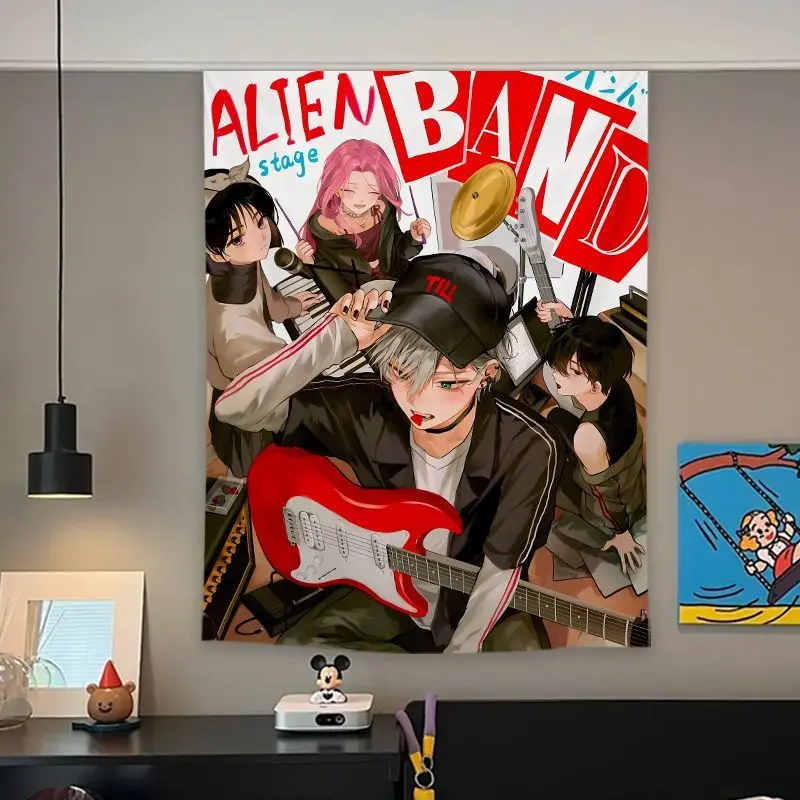 Alien Stage AWall ผ้าแขวนผ้าพื้นหลัง