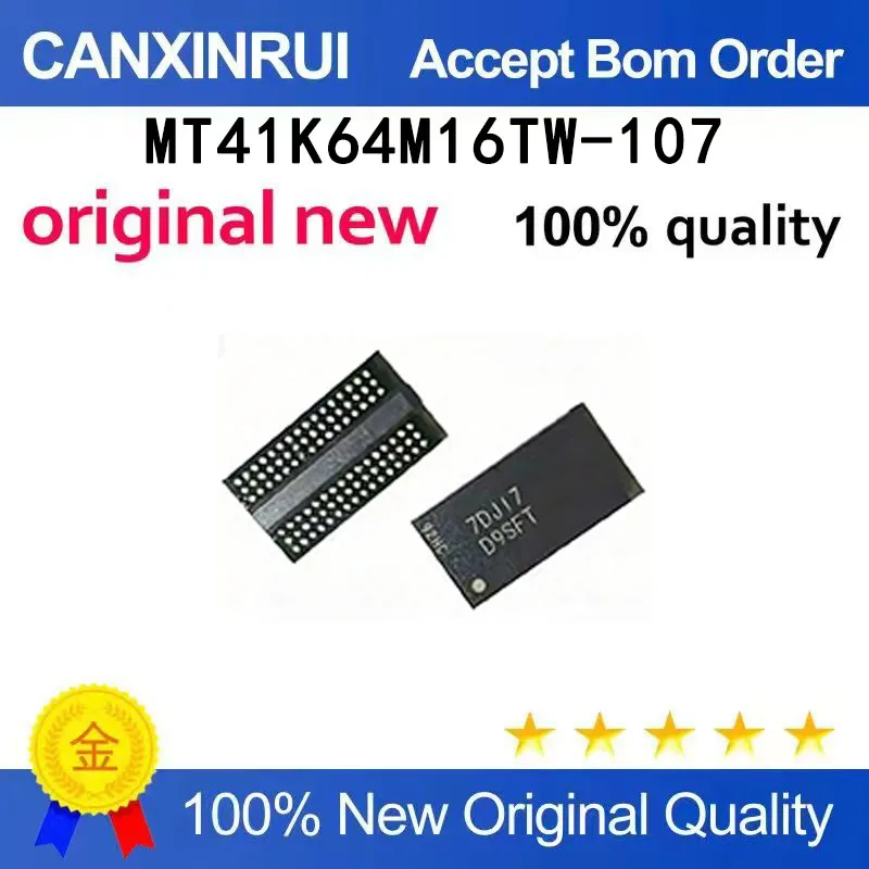 

(5-100 pieces)New original MT41K64M16TW-107: J printed D9SFT DDR cache chip IC