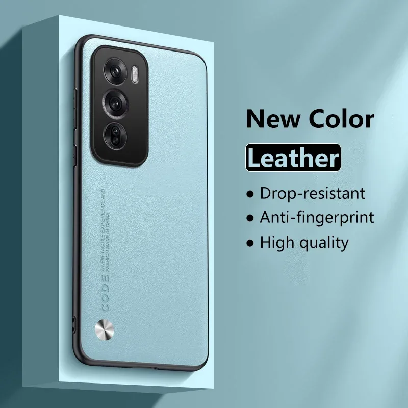 Leather Case for Oppo Reno12 Pro (China) Matte Carbon Fiber Silicone Protection Full Camera Phone Cover Reno12Pro PJW110 PJV110