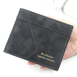 Men's Short PU Leather Large Capacity Wallet, Men's Short PU Leather Wallet, Multi-card Multi-function Card Bag,Durable