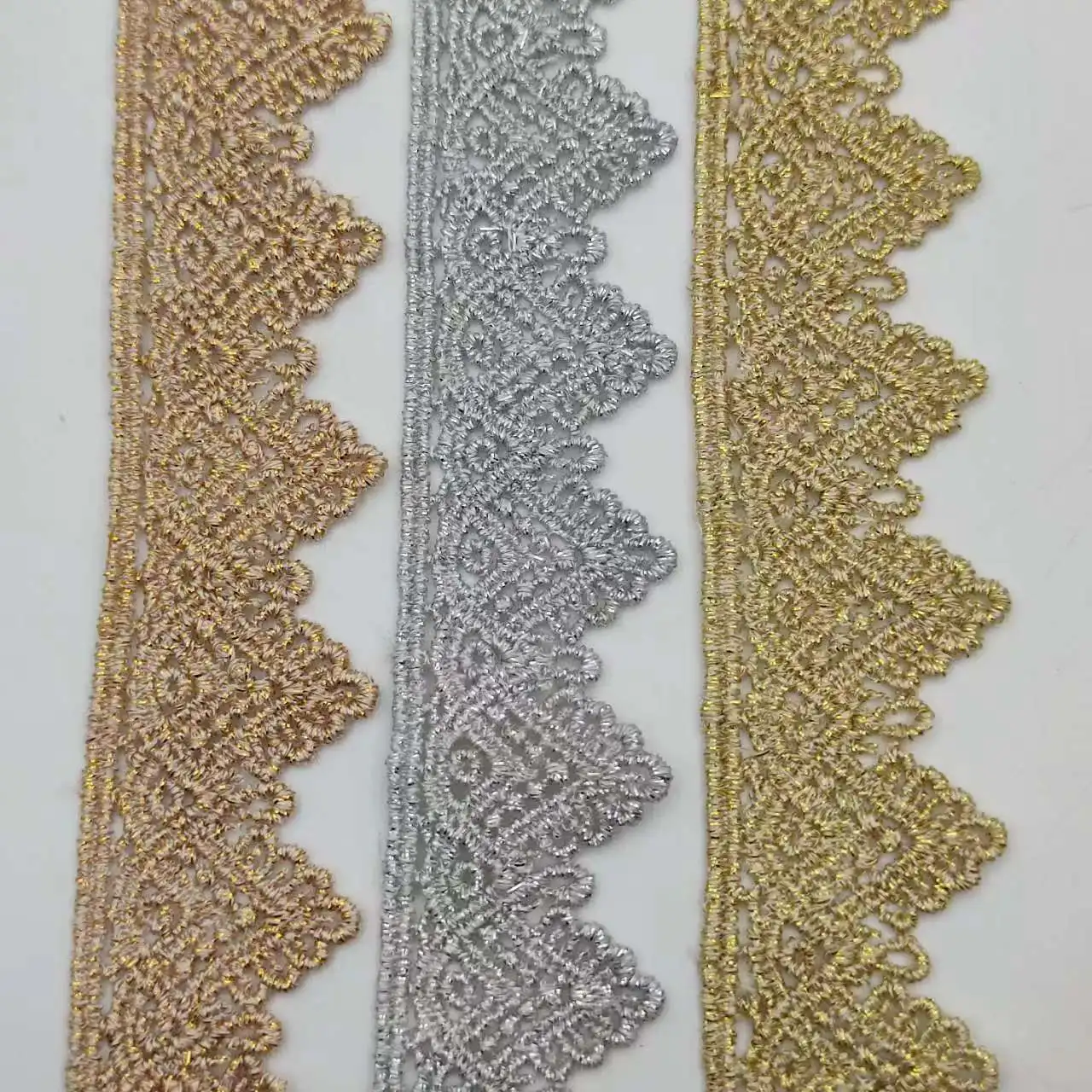 1Yard Lace accessori in pizzo cucito fai da te ricamo cavo dorato trim gonna con frange accessori per vestiti