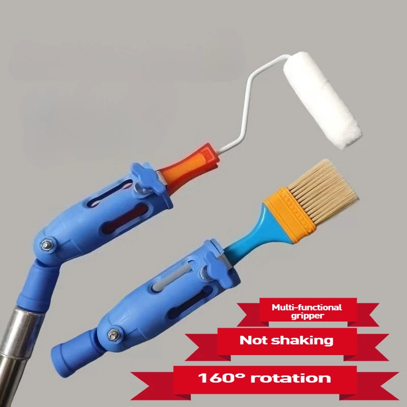 Paint Brush Extender Paint Roller Extension Pole Clamping Tool Telescopic Rod Paint Handle Tool for Painting the Ceiling B03E