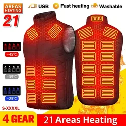 21/17 Zone Heating Vest Men Women Usb Infrared Thermal Jacket Smart Heating Clothes Winter Hunting Waterproof Parkas Size S-6xl