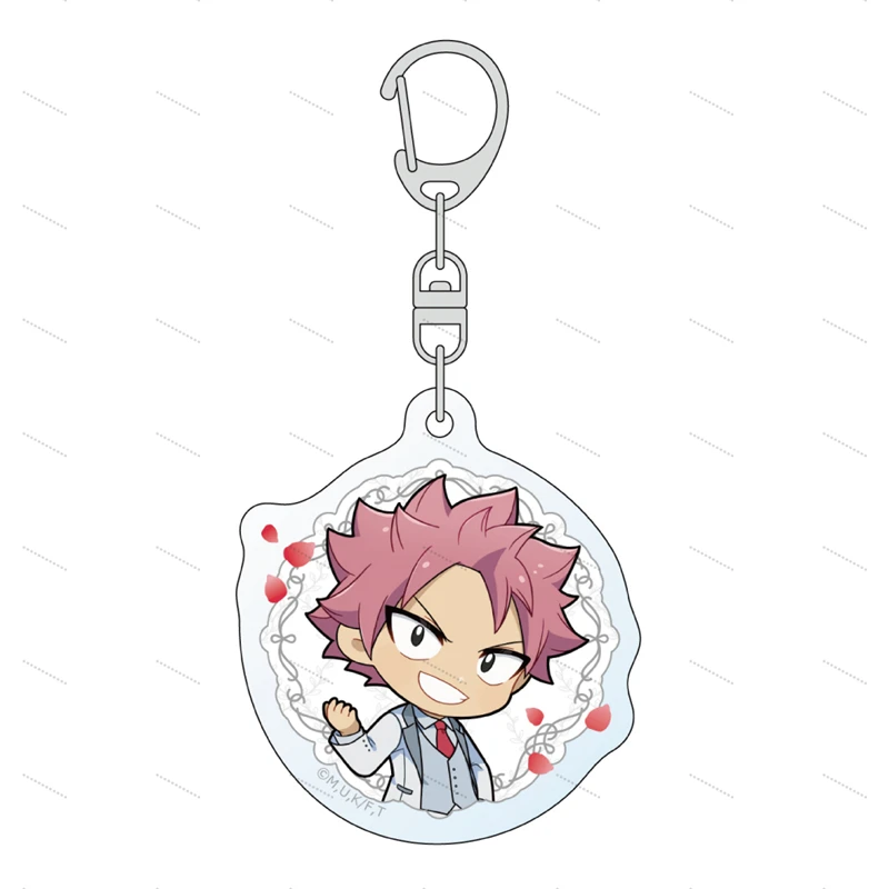 Fairy Tail Wedding Version Llavero Anime Natsu Lucy Gray Erza Acrylic Figure Keychain Fans Birthday Gifts 6cm Factory Wholesale