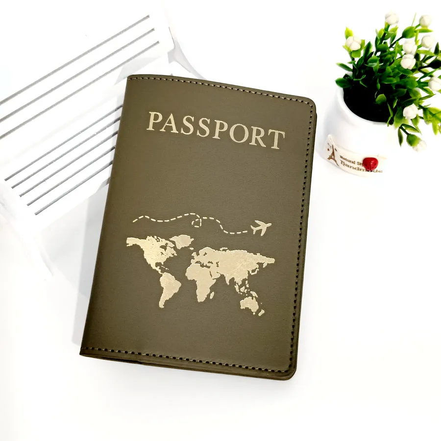 1PCS PU Leather Passport Cover Case  Holder  Wallet Card Holder Lightweight Fashion Travel Accessories For Flight