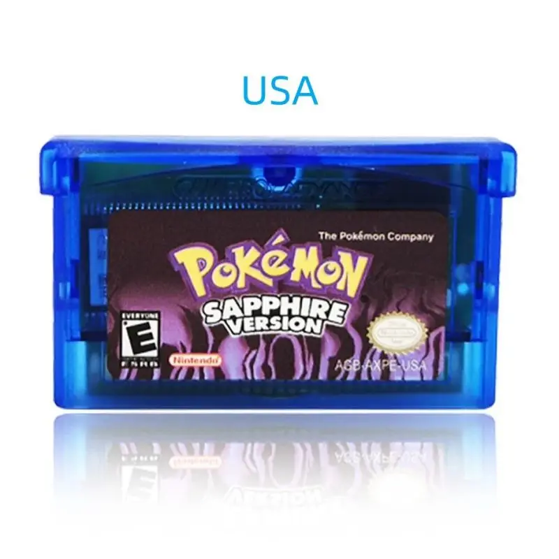 Pokemon GBA series video game cartridge,32-bit console card,Emerald,ruby,leaf green,sapphire,US version. For GBA/NDS