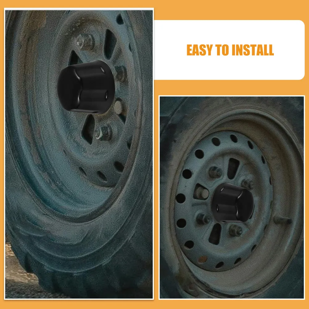 2Pcs Atv Tire Rim Caps Rubber Wheel Hub Covers All- Vehicle Dust Shield Replacement for 110-250Cc Trailers and Carts