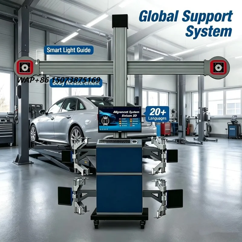 Manual Guide Multi-Language Support  Auto Repair Equipment 3D Car Four Wheel Alignment Machine