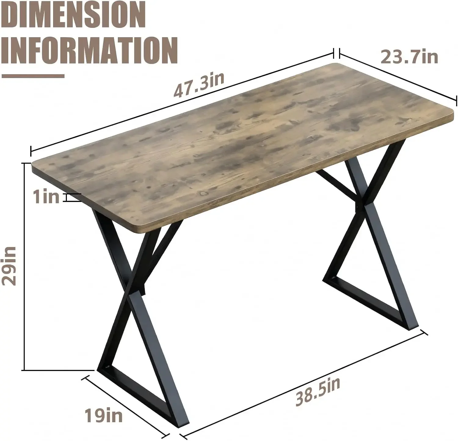 Heavy Duty Office Desk 47.2