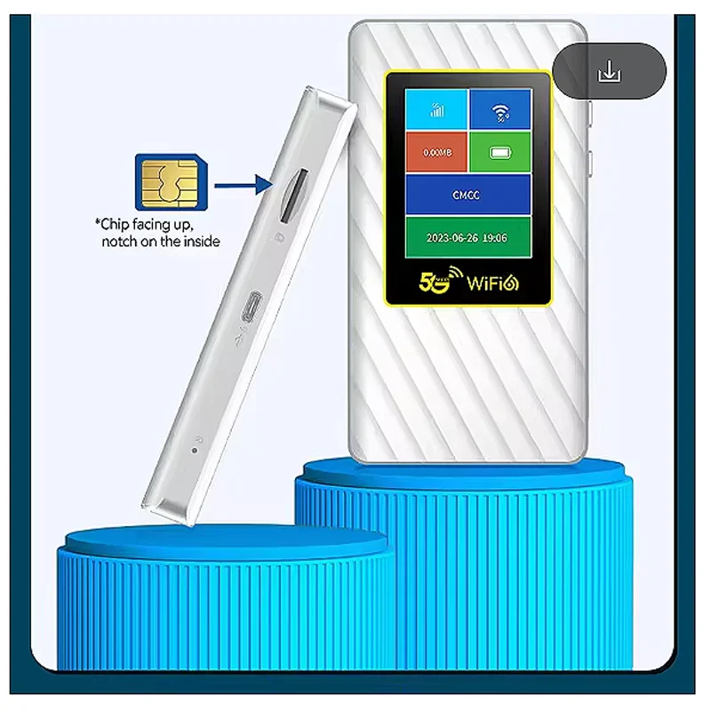 HG6877 5G موبايل واي فاي راوتر 5G 4G LTE Cat19 1200Mbps لاسلكي WiFi6 هوت سبوت بطارية 5000mAh مع 16 مستخدم واي فاي