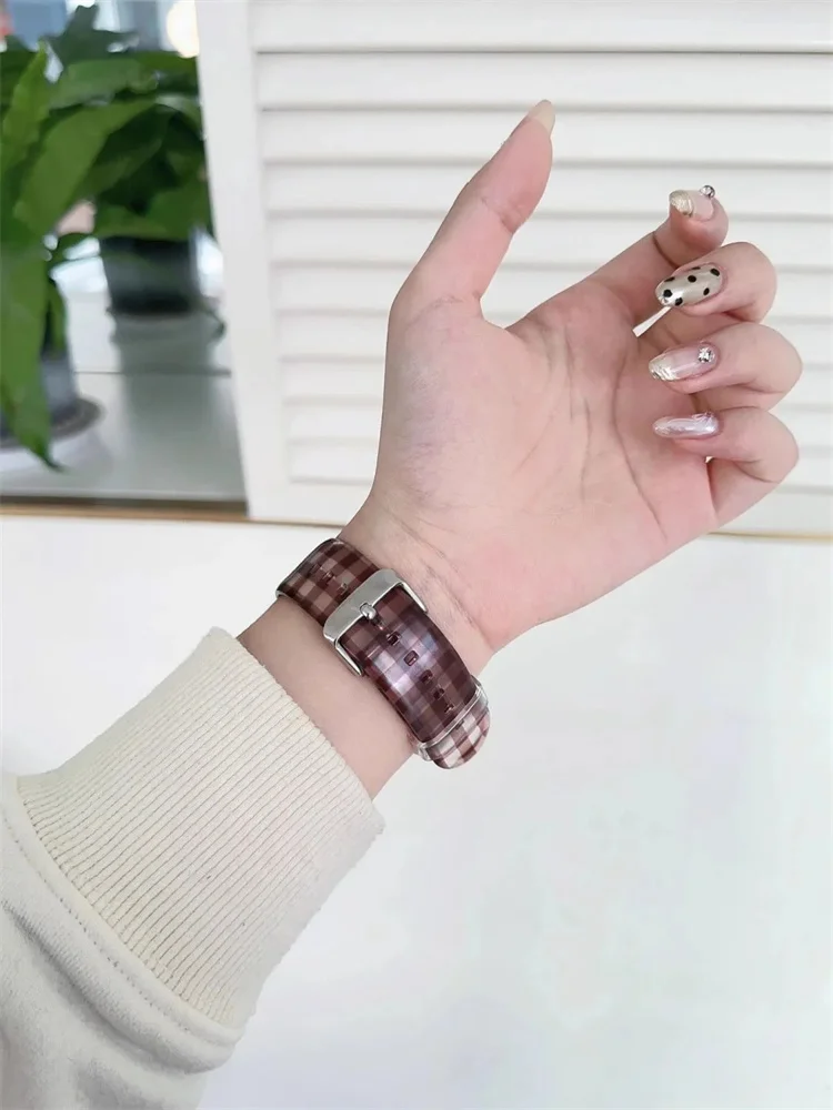 Korea Cute Bear Strap+Case For Apple Watch Band Ultra 2 49mm 45 44mm 41 40 42 Correa Clear Band For Watch Series 9 8 7 6 SE 5 4